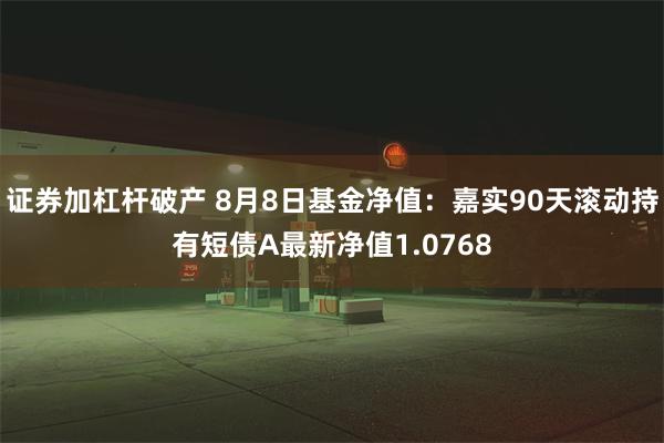 证券加杠杆破产 8月8日基金净值：嘉实90天滚动持有短债A最新净值1.0768