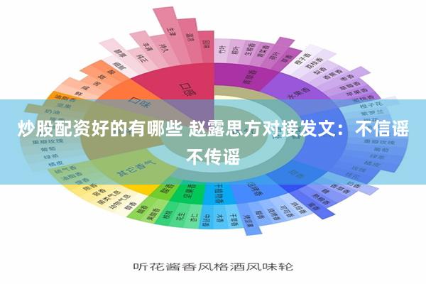 炒股配资好的有哪些 赵露思方对接发文：不信谣不传谣