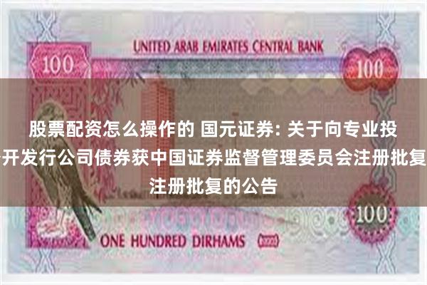 股票配资怎么操作的 国元证券: 关于向专业投资者公开发行公司债券获中国证券监督管理委员会注册批复的公告